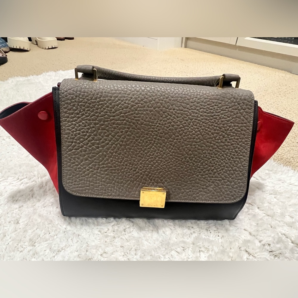 Celine top handle and long strap